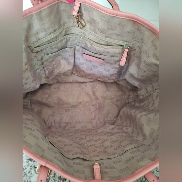 MICHAEL KORS Large Carryall Flowers Tote Jet Set Travel Saffiano Leather - Picture 8 of 13